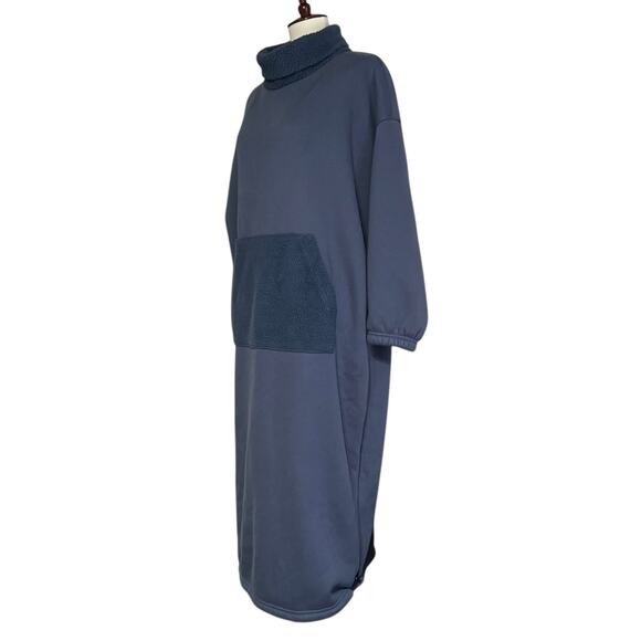 Nap Women's Mock Neck Loungewear Oversized Fleece Knit Dress Size Small - Picture 6 of 12